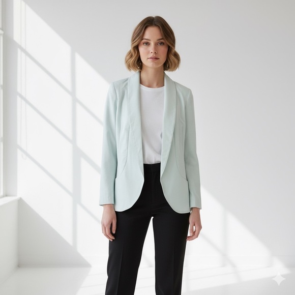 Dynamite Jackets & Blazers - Mint green open front crepe blazer - Medium NWOT